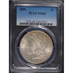 1898 MORGAN SILVER DOLLAR PCGS MS66