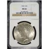 Image 1 : 1923 PEACE SILVER DOLLAR, NGC MS-66 BLAST WHITE!