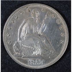1857 SEATED LIBERTY HALF AU/BU