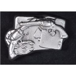 2 OUNCE .999 SILVER "THE GAMBLER"  POURED SILVER