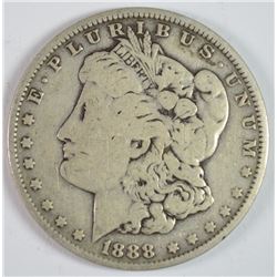 1888-O MORGAN DOLLAR VG - HOT LIPS VARIETY