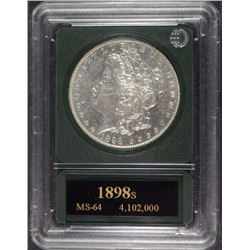 1898-S MORGAN SILVER DOLLAR AU/BU
