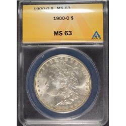 1900-O MORGAN SILVER DOLLAR ANACS MS63