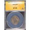 Image 1 : 1919 STANDING LIBERTY QUARTER ANACS VF35