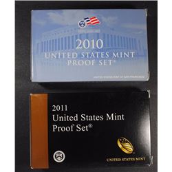 2010 & 2011 U.S. PROOF SETS - ORIGINAL PACKAGING