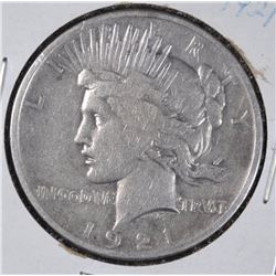 1921 PEACE DOLLAR VG