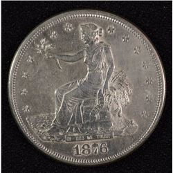 1876-S TRADE DOLLAR AU/BU