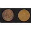 Image 1 : 2 - INDIAN HEAD CENTS; 1865 VG CORRODED & 1866 GOOD