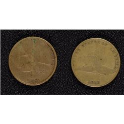 FLYING EAGLE CENTS: 1857 VG, 1858  S.L. FINE