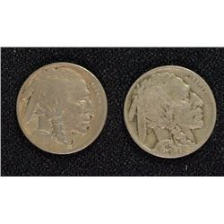 BUFFALO NICKELS: 1923-S G, 1923-S VF