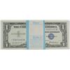 Image 1 : 100 pcs 1957 $1.00 Star Notes Silver Certs. Gem Unc All Consecutives Serial #,