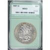 Image 1 : 1897-O MORGAN SILVER DOLLAR NTC GRADED CHOICE BU+ RARE, WHITE, VERY NICE