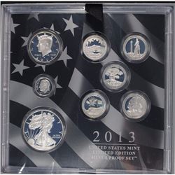 2013 US Mint Limited Edition Silver Proof Set, 8 Silver Coins, Mint Pkg & COA