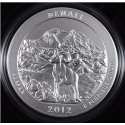 2012 America the Beautiful 5oz Silver Coin Denali National Park and Preserve