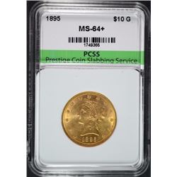 1895 $10 GOLD LIBERTY HEAD EAGLE PCSS CH BU+