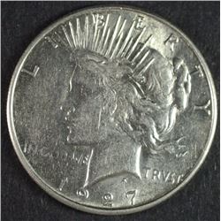 1927-S PEACE SILVER DOLLAR AU / BU