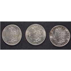 ( 3 ) 1921 MORGAN SILVER DOLLARS, CHOICE BU