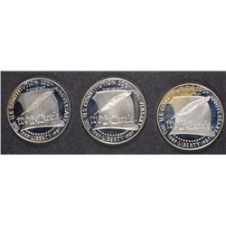 ( 3 ) 1987 PROOF CONSTITUTION COMMEMORATIVE SILVER DOLLARS ( COINS ONLY )
