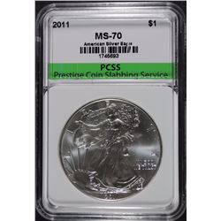 2011 AMERICAN SILVER EAGLE, PCSS PERFECT GEM BU