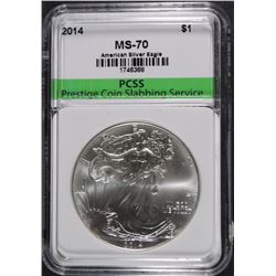 2014 AMERICAN SILVER EAGLE, PCSS PERFECT GEM BU