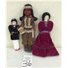 Image 2 : Group of 3 Native Dolls