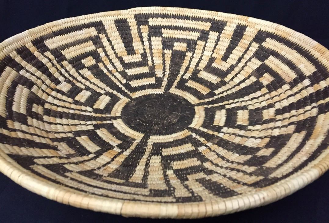 Vintage Tohono O’odham Squash Blossom Basket