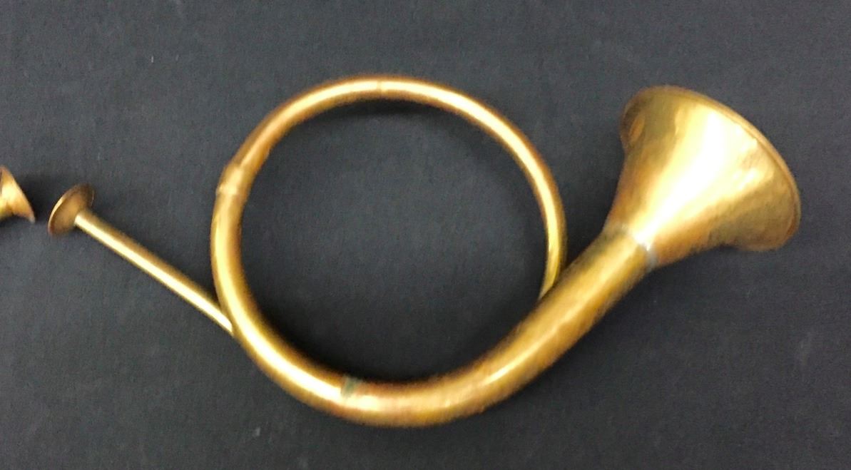 Pair of Vintage Brass Horns