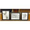 Image 2 : Group of 3 Hand-Signed Limited Ed. Pencil Art
