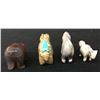 Image 7 : Group of 4 Zuni Bear Fetishes