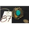 Image 2 : Exquisite Turquoise and Bear Claw Bracelet– Signed