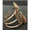 Image 4 : Exquisite Turquoise and Bear Claw Bracelet– Signed