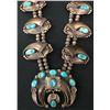 Image 3 : Great Old Bear Claw and Turquoise Squash Blossom Necklace
