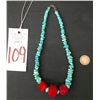 Image 2 : Chunky Coral and Turquoise Nugget Necklace