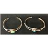 Image 3 : Pair of Sterling and Turquoise Bracelets – Navajo