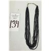 Image 2 : Multi-Strand Black Bead Necklace