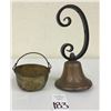 Image 2 : Antique Brass Bucket and Bell