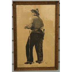 Old Cowboy Print – Framed
