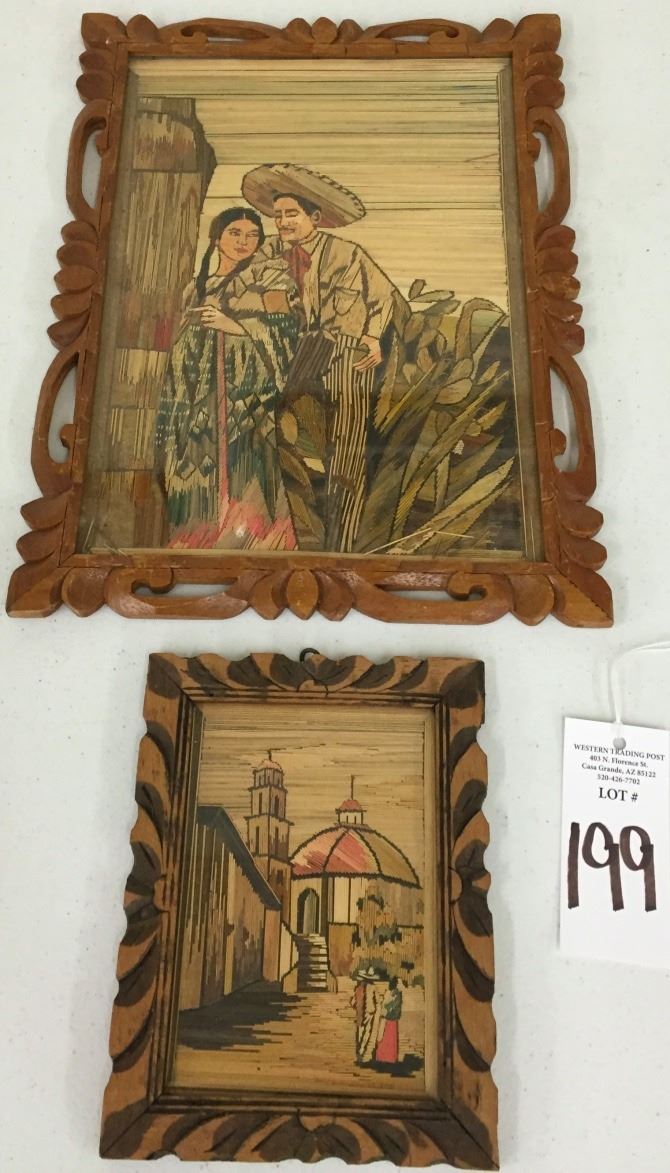 Mexican Straw Art Pair