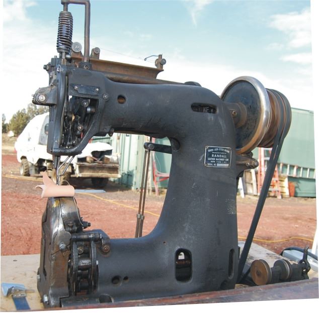 Randall leather sewing machine, works OK