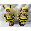 Image 1 : PAIR BUMBLE BEE DOLLS ON STANDS AS SHOWN