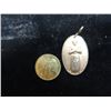 Image 1 : .925 STERLING RELIGIOUS PENDANT & COIN