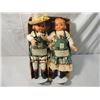 Image 1 : PAIR ANTIQUE VINYL DOLLS SLEEP EYES GARDENING