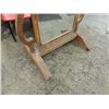 Image 2 : MASSIVE ANTIQUE OAK FLOOR MIRROR FREE STANDING