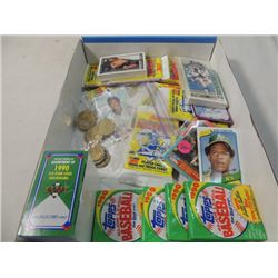 MIXED LOT SPORTS COLLECTIBLES CARDS COINS MORE