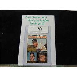 1964 TOPPS PITCHING LEADERS BASEBALL CARD