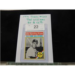 1976 TOPPS TED WILLIAMS BASEBALL CARD