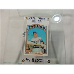 1972 TOPPS HARMON KILLEBREW BASEBALL CARD