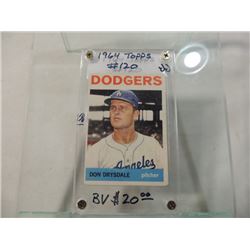 1964 TOPPS DON DRYSDALE BASEBALL CARD
