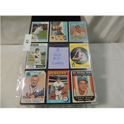 LOT 8 OLD BASEBALL SPORTS CARDS AS SHOWN