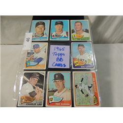 LOT 8 1965 TOPPS BASEBALL SPORTS CARDS AS SHOWN
